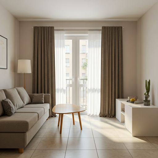 Modest furnished living room